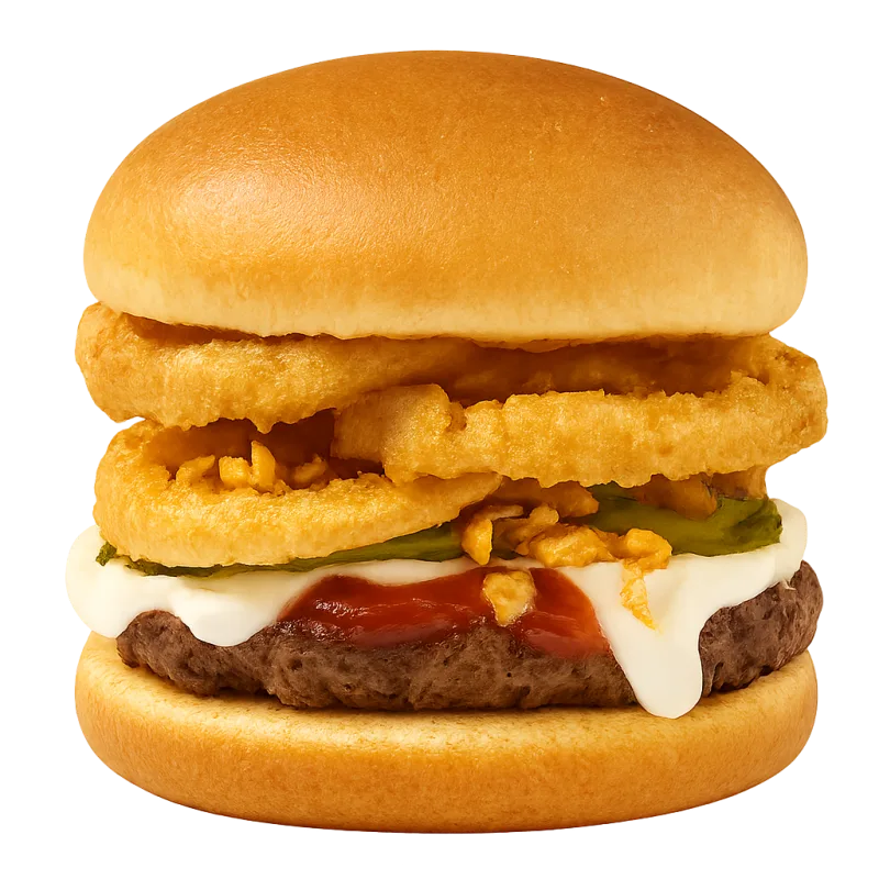 Plantaardige burger met krokante topping van onze menukaart