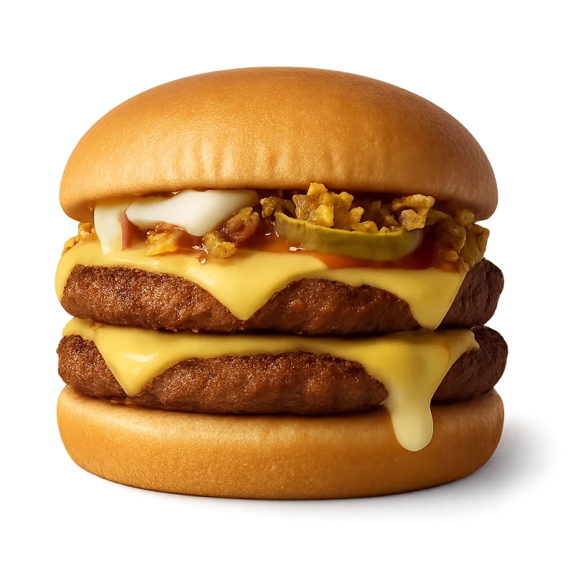 Double Cheesy Burger van de FunSpace-menukaart
